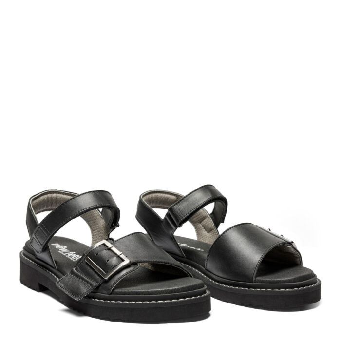 New Feet damesandal i helt sort