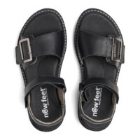 New Feet damesandal i helt sort