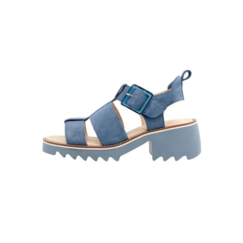 Ara lys blå sandal blok hæl