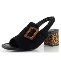 Ara sandal på leopard hæl