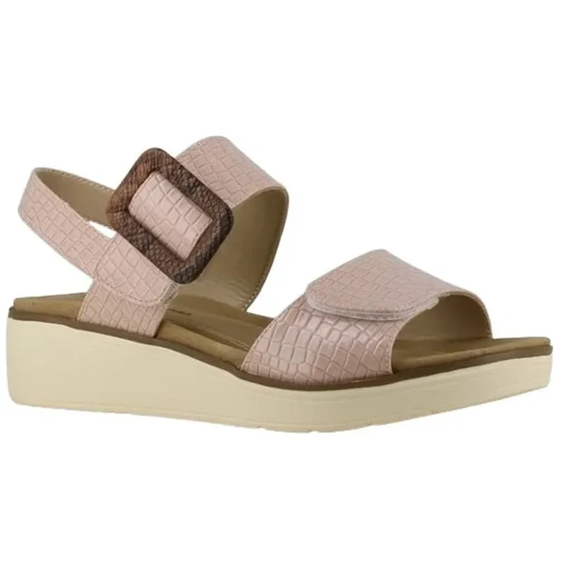 Topway lys rosa sandal i lak