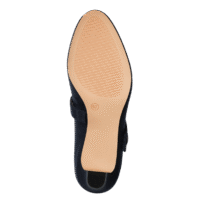 Jana pump i blå tekstil, med dansesål