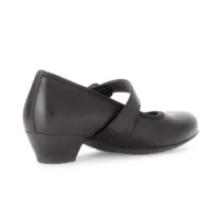 Gabor pump på 3,5 cm hæl, sort glat skind.