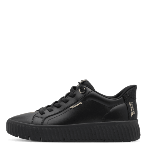 Tamaris Comfort step-in sneaker, i sort skind