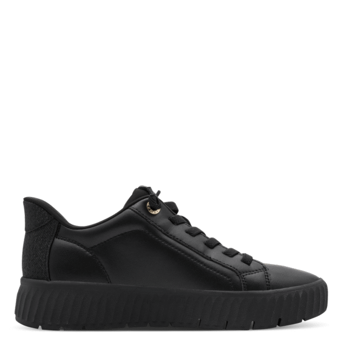 Tamaris Comfort step-in sneaker, i sort skind