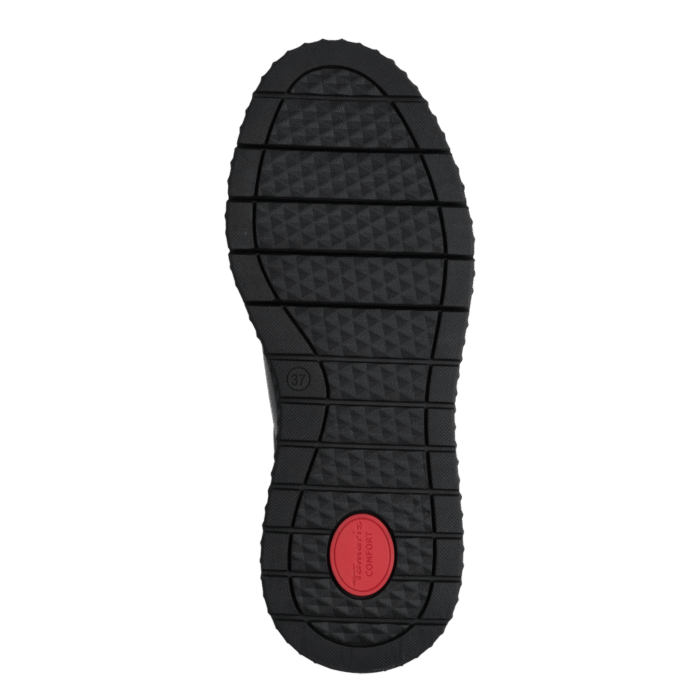 Tamaris Comfort step-in sneaker, i sort skind