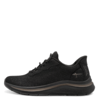 Tamaris step-in, sort sneaker med glimmereffekt.