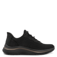 Tamaris step-in, sort sneaker med glimmereffekt.