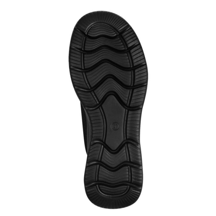 Tamaris step-in, sort sneaker med glimmereffekt.