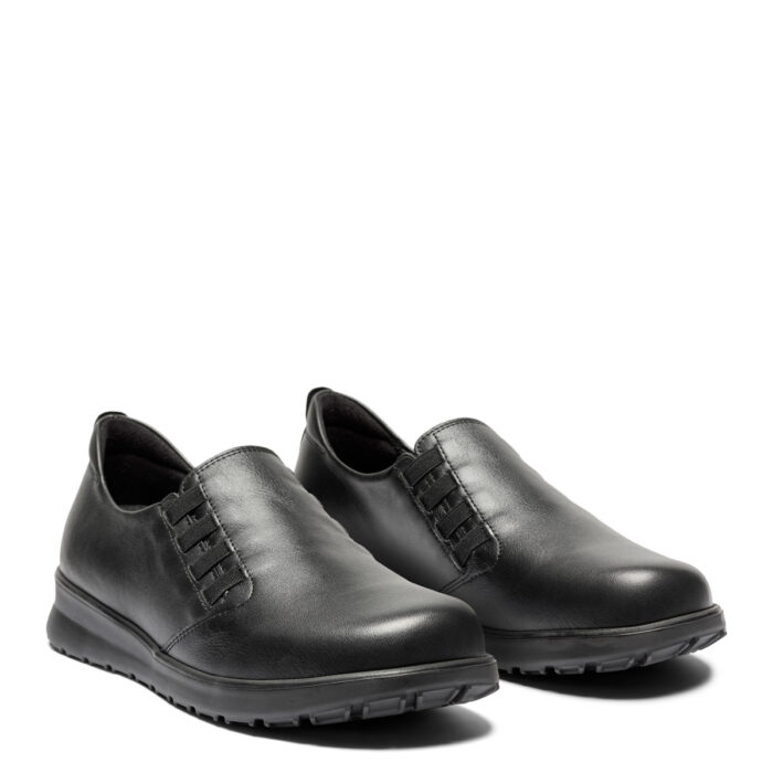 New Feet loafer i sort præget skind.