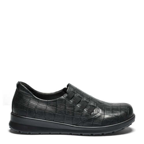 New Feet loafer i sort præget skind.