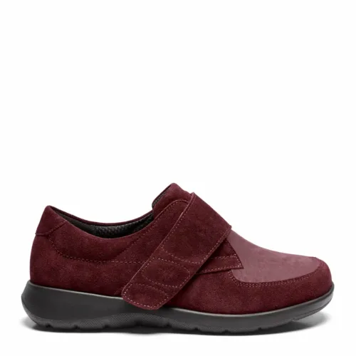 New Feet velcrosko i bordeaux ruskind