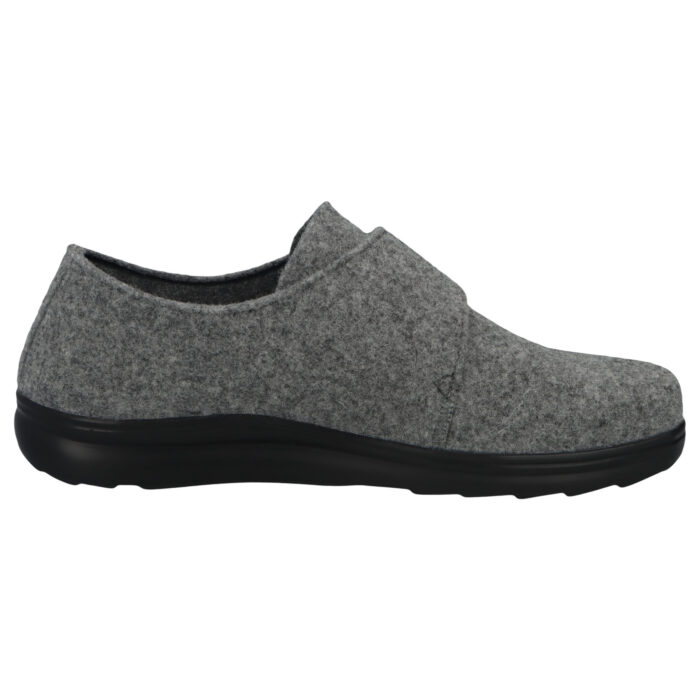 Berkemann bred herre hjemmesko i grå uldfilt
