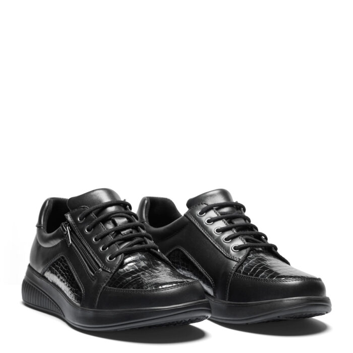 Sort New Feet Damesko i Krokodillelook