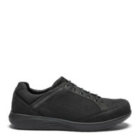 New Feet bred herre snøresko i sort mesh.