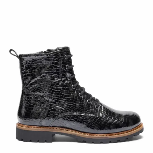 New Feet sort lak damestøvle