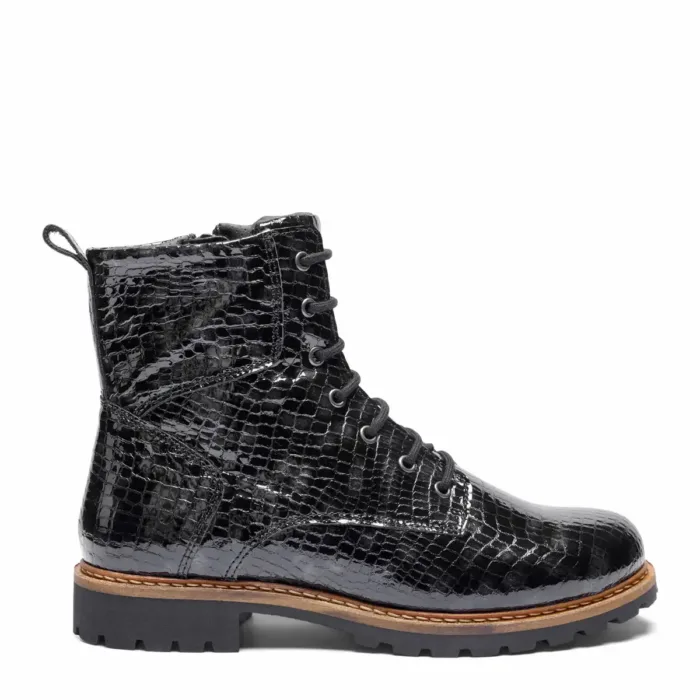 New Feet sort lak damestøvle