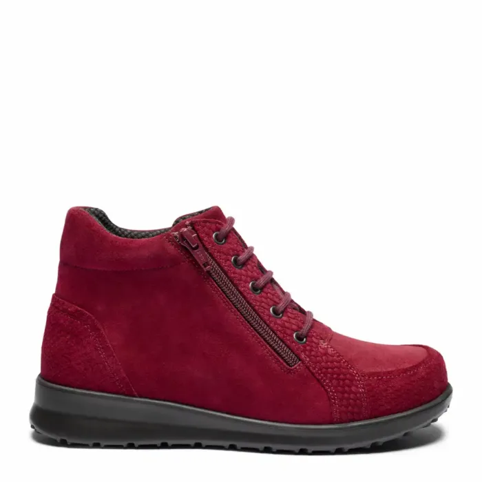 New Feet lav Damestøvle i rød ruskind