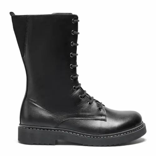 New Feet Høj Dame Vinterstøvle med foer, sort