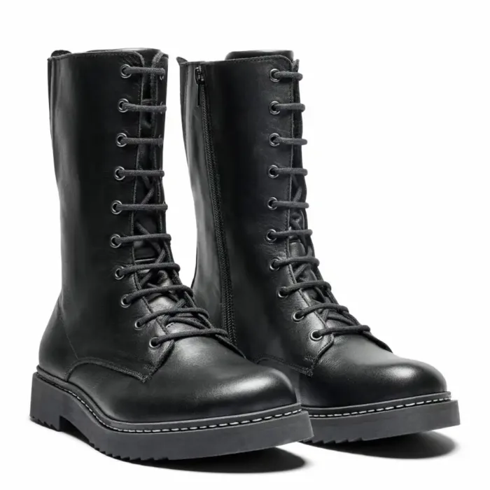 New Feet Høj Dame Vinterstøvle med foer, sort