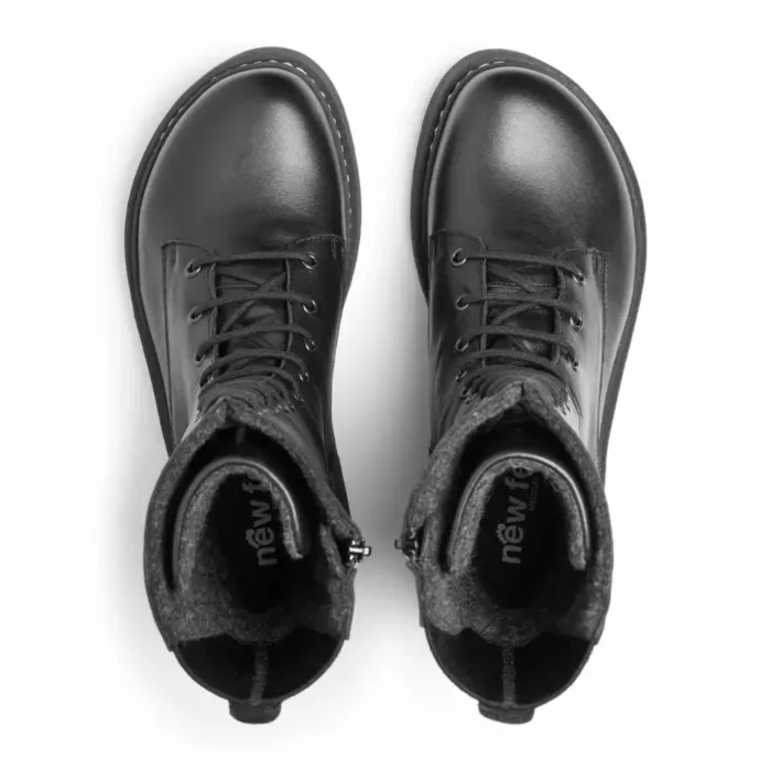New Feet Høj Dame Vinterstøvle med foer, sort