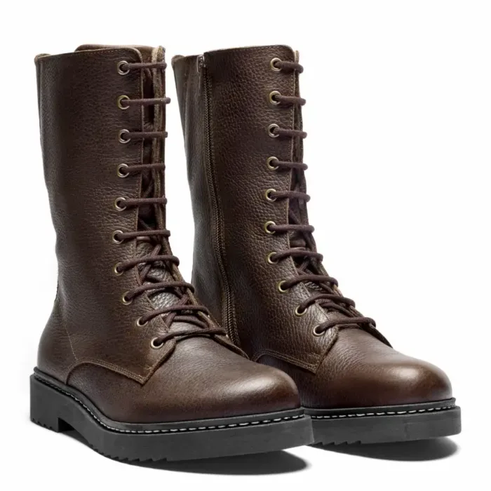 New Feet Høj Dame Vinterstøvle med foer i brun