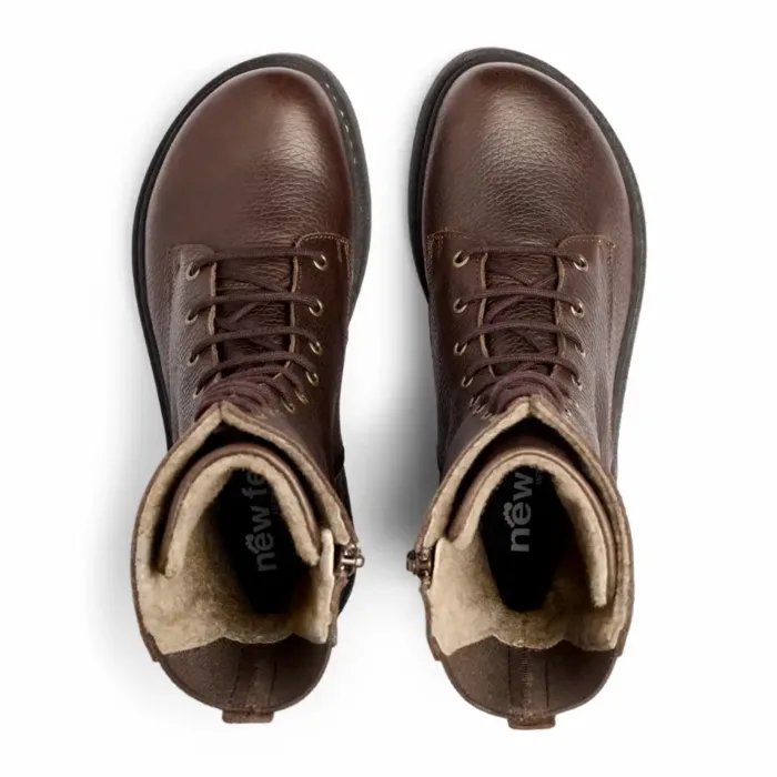 New Feet Høj Dame Vinterstøvle med foer i brun