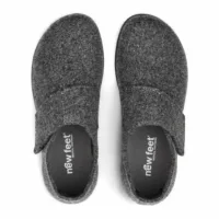 New Feet Herre hjemmesko med hælkappe i grå uld