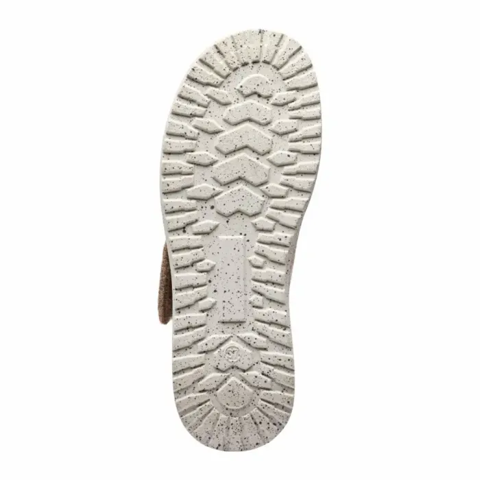 New Feet Dame hjemmesko med hælkappe og velcrorem i blå uld