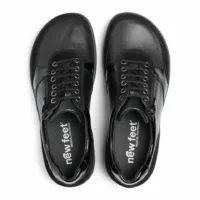 New Feet Damesko i sort skind, lak og ruskind