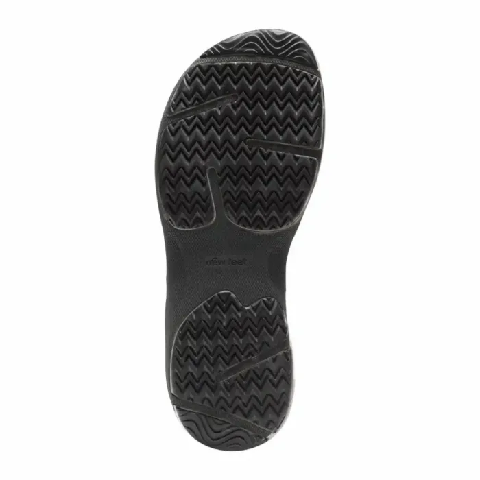 New Feet Damesko i sort skind, lak og ruskind