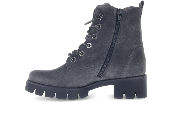 Gabor Ankelstøvle med hæl og glimmersnørebånd