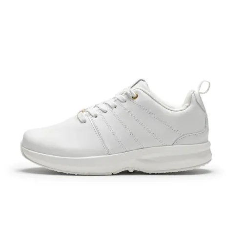 Gaitline Track Leather Hvid Dame Lædersko