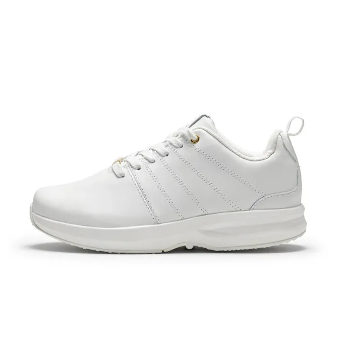 Gaitline Track Leather Hvid Dame Lædersko