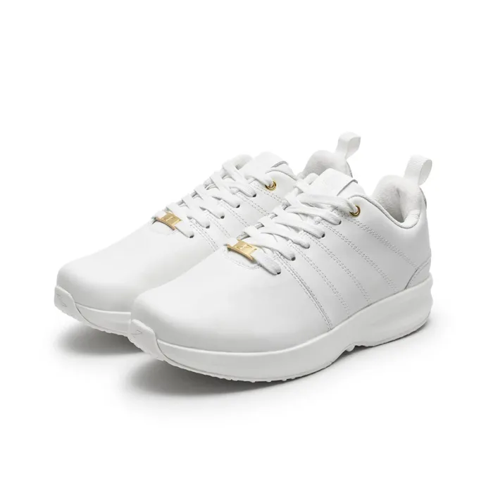 Gaitline Track Leather Hvid Dame Lædersko