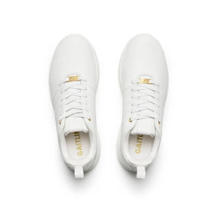 Gaitline Track Leather Hvid Dame Lædersko