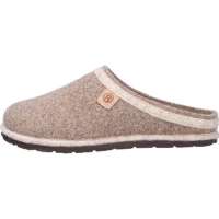 Rohde slippers i beige uldfilt