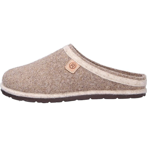 Rohde slippers i beige uldfilt