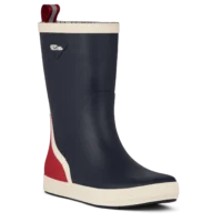 Green Comfort gummistøvle, unisex model i blå med rød på hælen og hvidt rundt sålen.