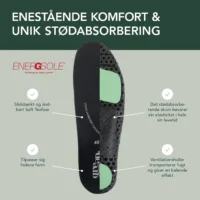 Green Comfort gummistøvle, unisex model i sort med grå på hælen og hvidt rundt sålen.