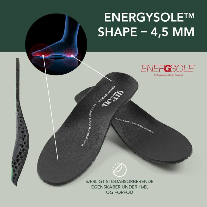 Green Comfort gummistøvle, unisex model i sort med grå på hælen og hvidt rundt sålen.