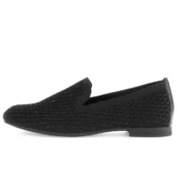 Gabor ballerina i sort glitter stof.