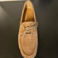 Gabor loafer-sejlersko i brun ruskind