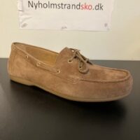 Gabor loafer-sejlersko i brun ruskind