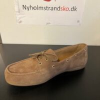 Gabor loafer-sejlersko i brun ruskind