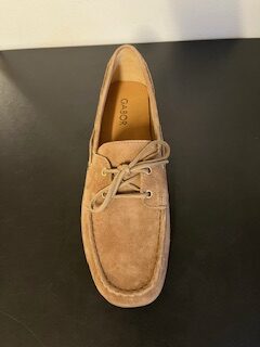 Gabor loafer-sejlersko i brun ruskind