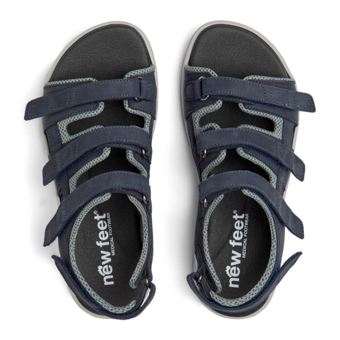 New Feet navy blå sportssandal, unisex
