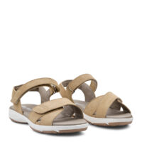 New Feet sand farvet sandal med velcroremme