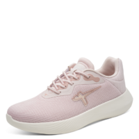 Tamaris sneaker i rosa mesh, let og luftig sko.