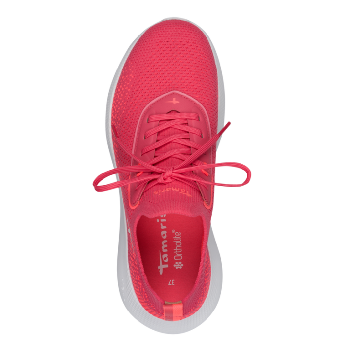 Tamaris pink mesh, let og vaskbar sneaker